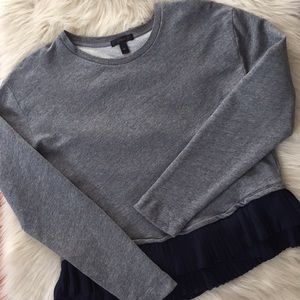 J. Crew ruffle hem sweatshirt
